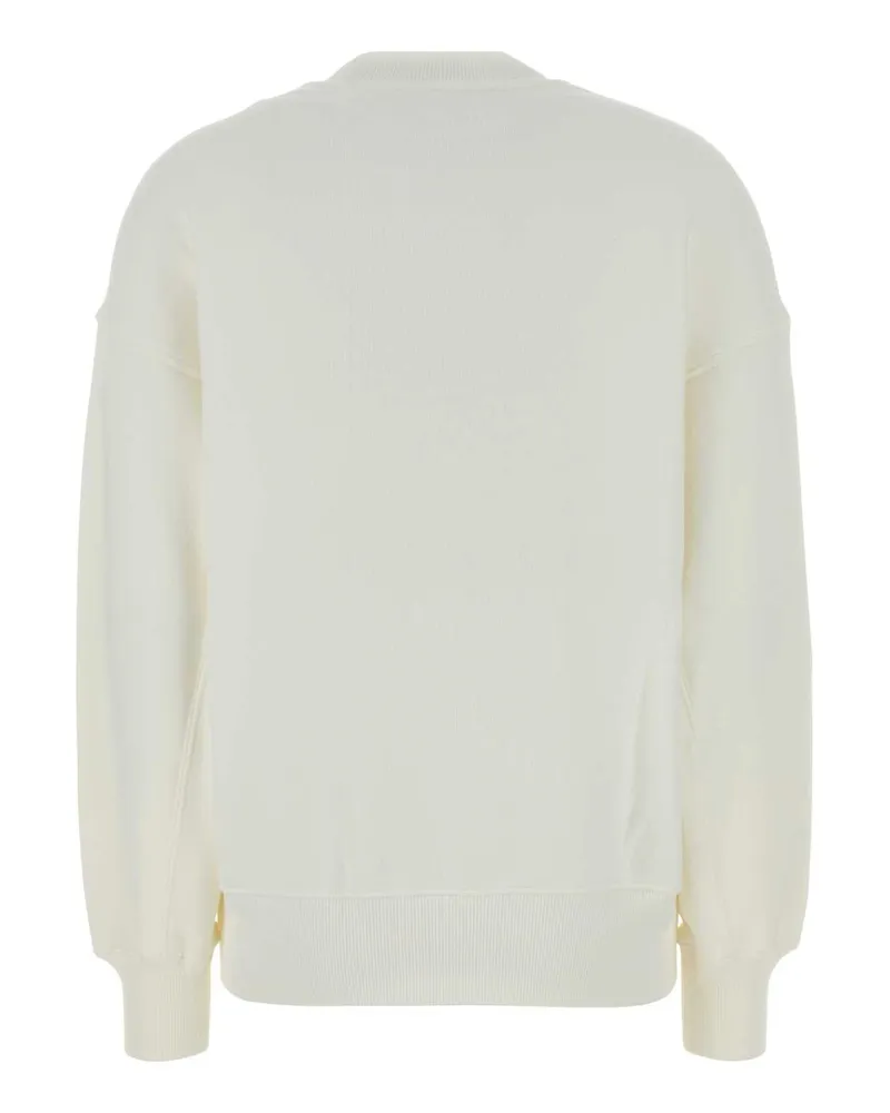 AUTRY Women White Cotton Sweatshirt Exterior: Felpe White