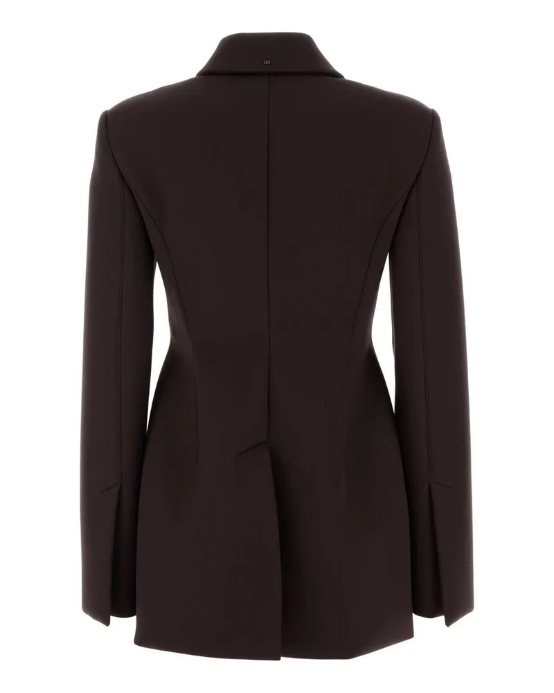 SPORTMAX Women's Aubergine Polyester Blend Bacio1234 Blazer Caffe Giacche E Gilet Caffe` Jacket Brown