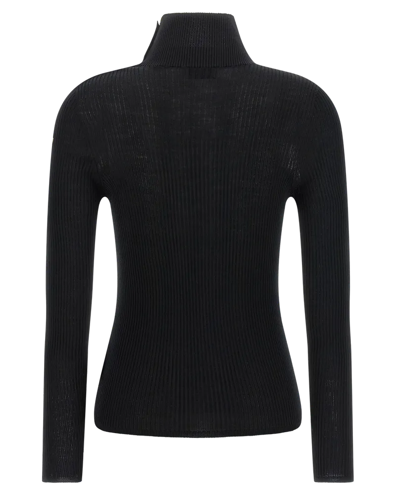 Moncler Women's Black Virgin Wool Cardigan Clothing Black