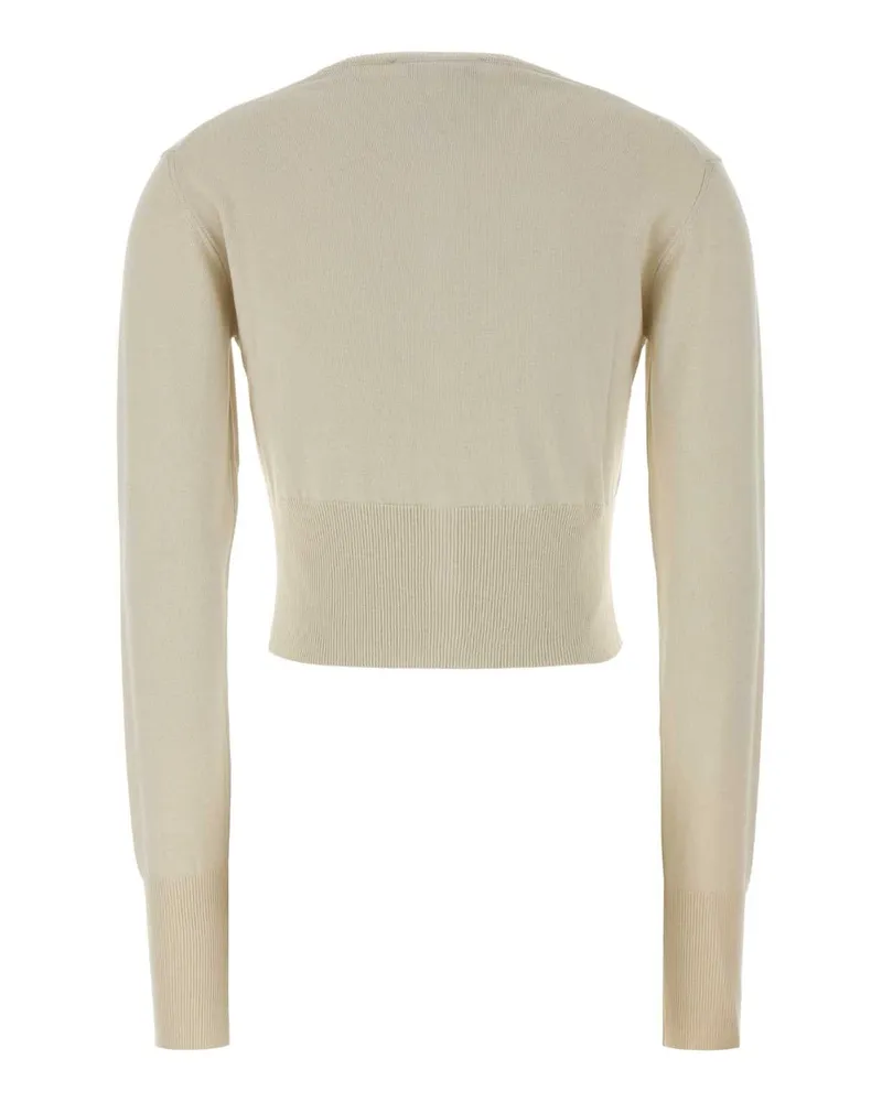 Vivienne Westwood Women's Sand Cotton Blend Bea Cardigan Dove White Exterior: Cashmere Maglie Sweater White