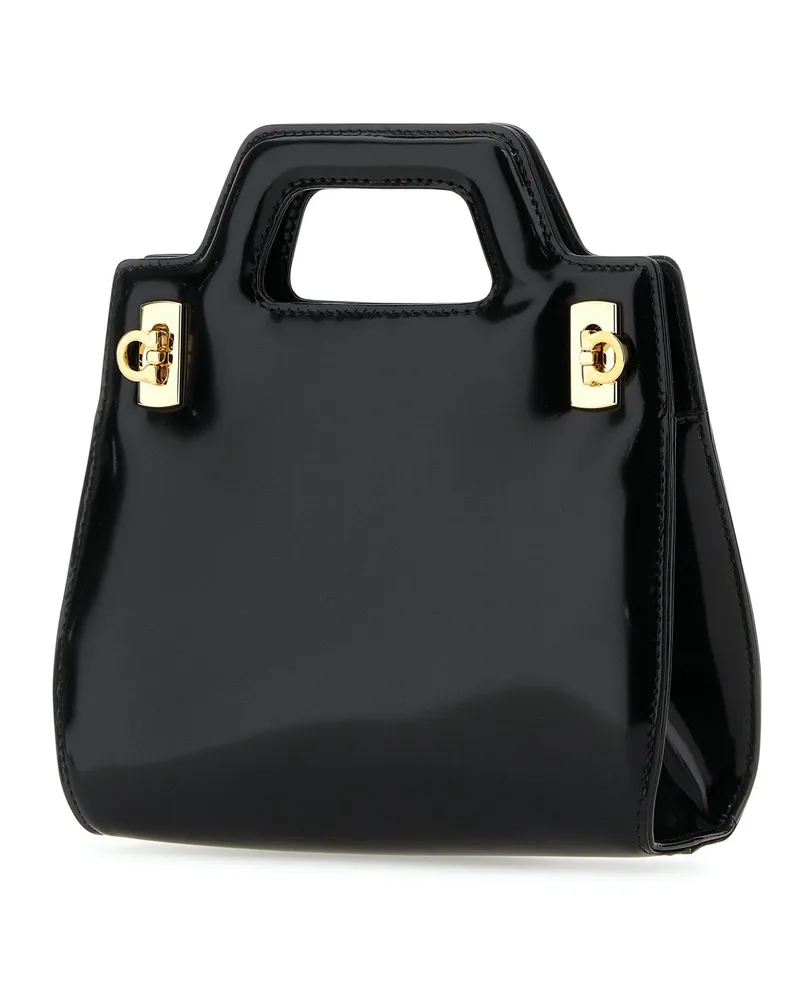 Ferragamo 213485760348 Nero Neronero . Calf Lamb Lining Borse A Mano Bag Black