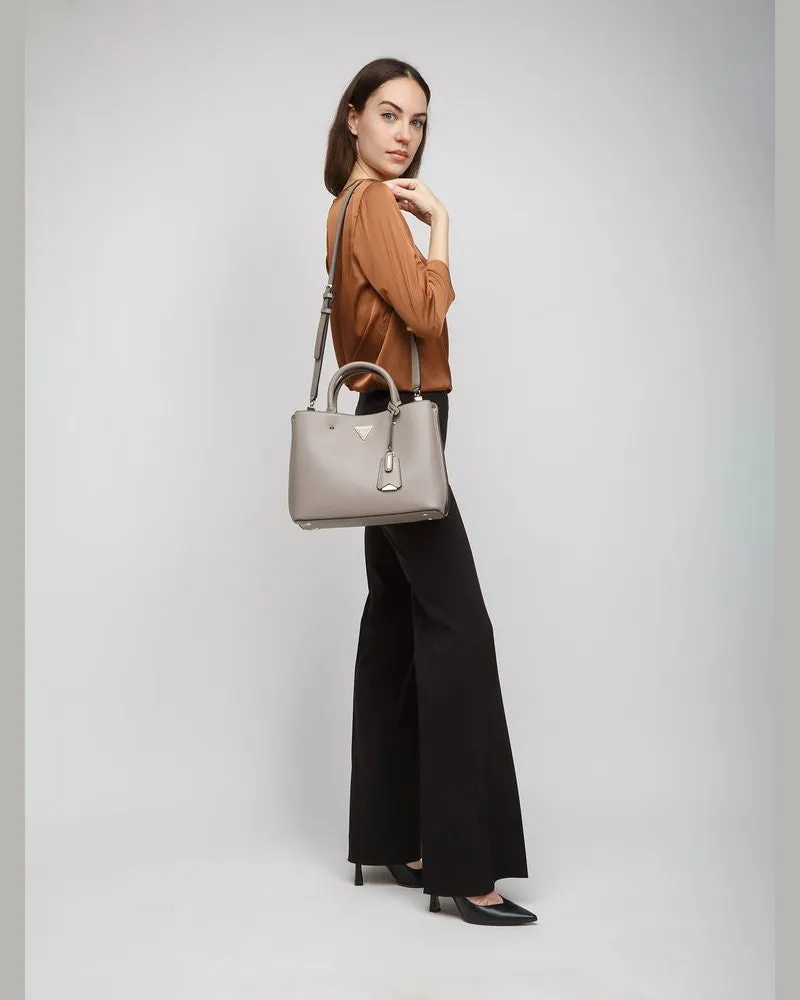 Guess Women's Satchel Bag Dark Taupe Polyurethane - Satchel-Bags Taupe