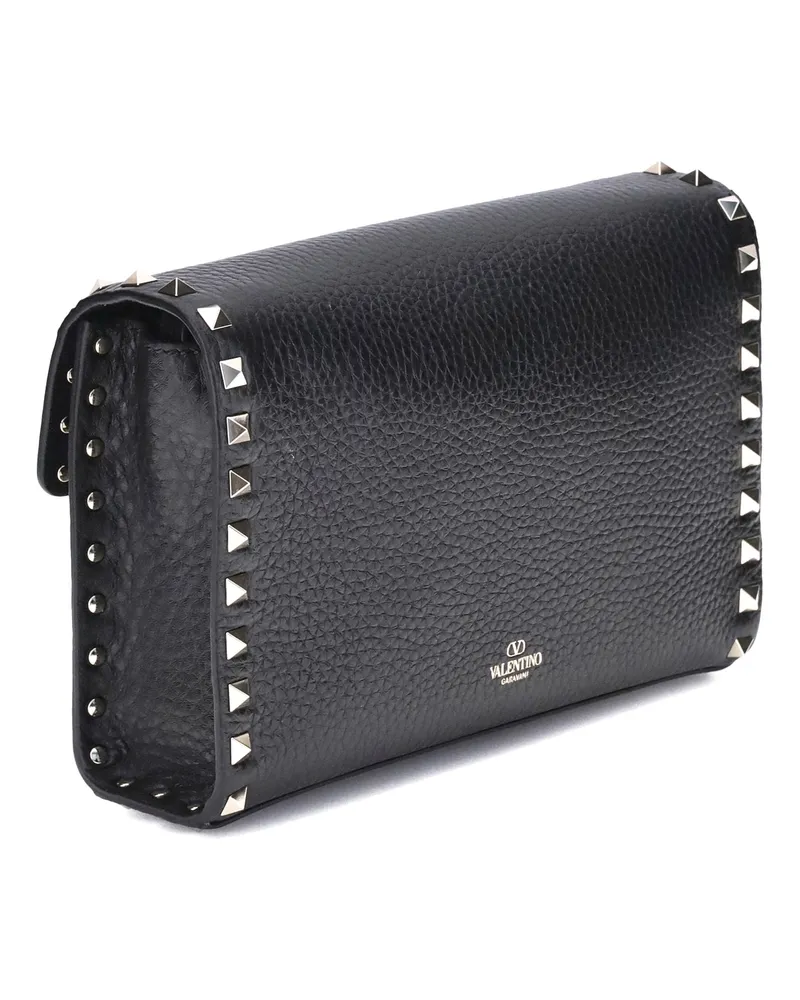 Valentino Garavani Women's Small Shoulder Bag Rockstud Black Leather Calf Black