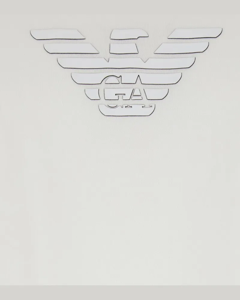 Emporio Armani Logo-Embroidered Cotton T-Shirt — White White