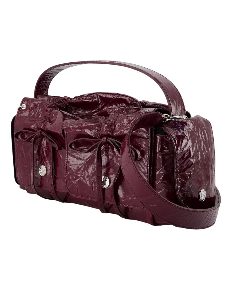 Acne Studios Calfskin Leather Shoulder Bag — Purple Purple