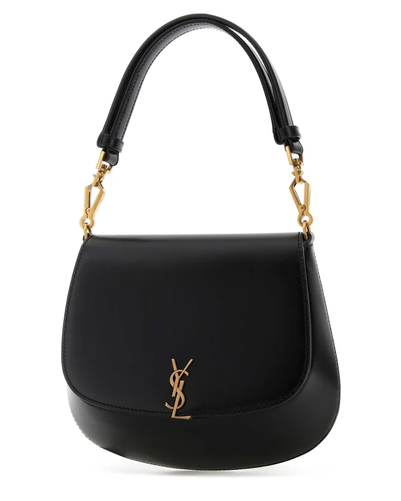Saint Laurent Women's Black Leather Voltaire Handbag Nero Borse A Mano Bag Black