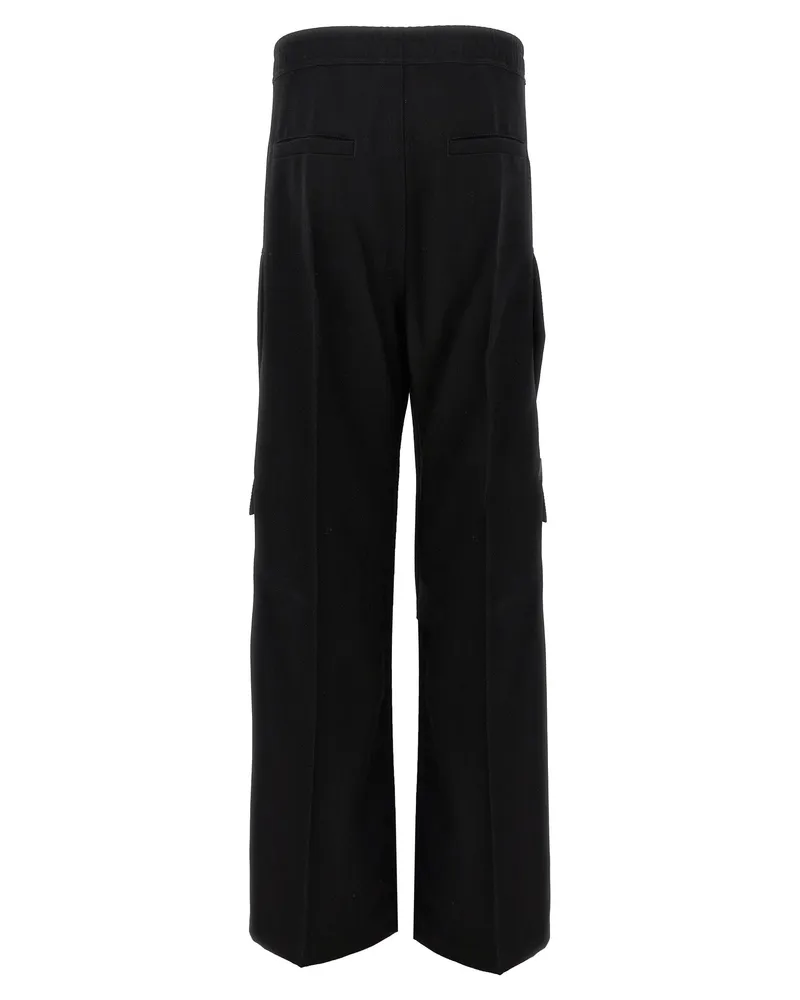 Rick Owens Men's Black Wool Cargo Pants Black