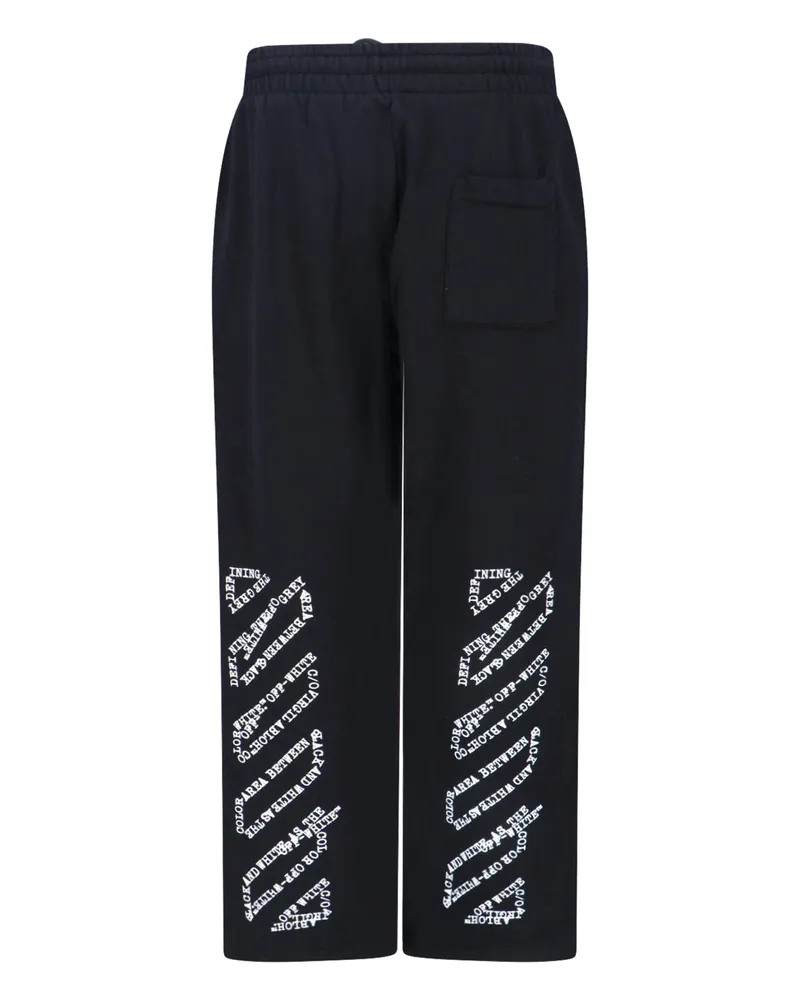 OFF-WHITE Men's Trousers Black Cotton Black