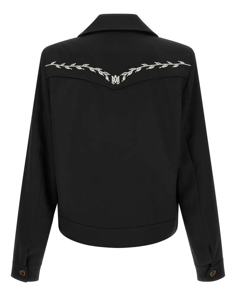 Amiri Embroidered Western Jacket — Black Black