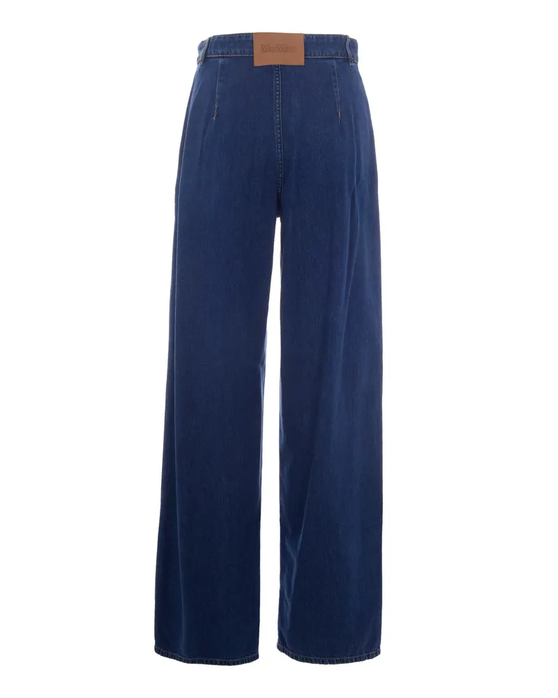 Max Mara Women's Jeans Valvola Medium Blue Clean Cotton Blue