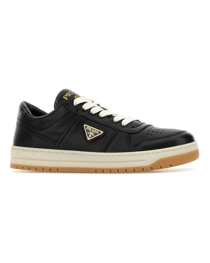 Prada Women's Black Nappa Leather Downtown Sneakers Nero 1 Black