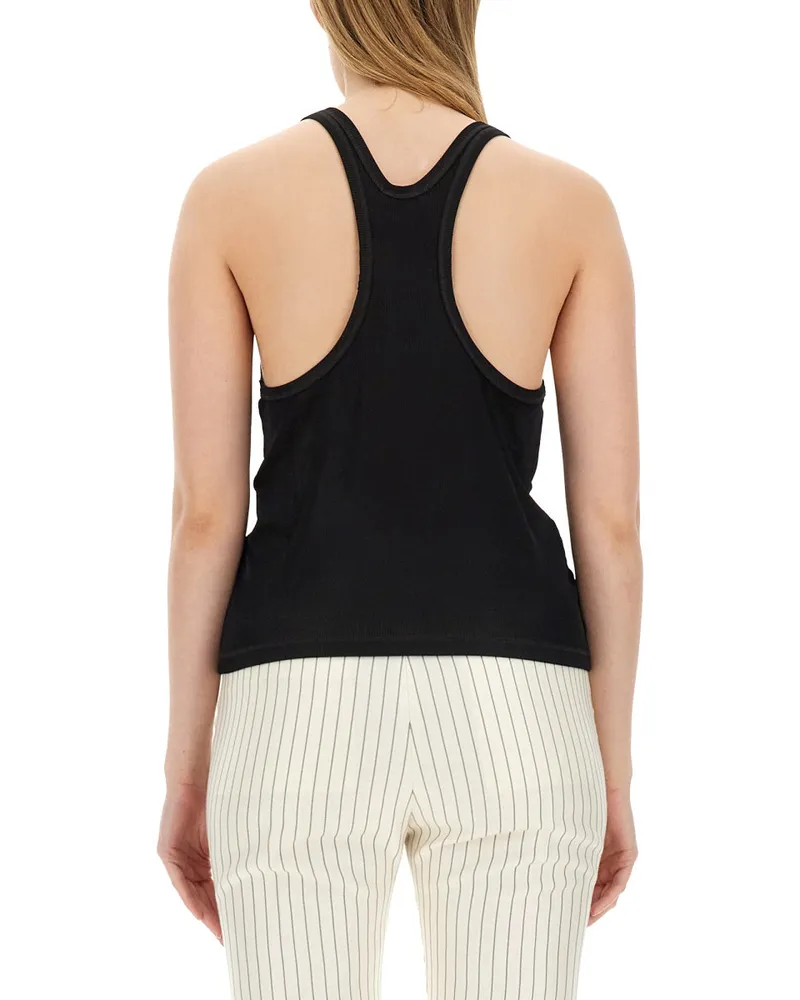 Tom Ford Mother of Pearl Button Tank Top — Black 