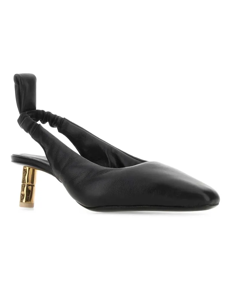 BOYY Women's Black Nappa Leather Puffy Pumps Scarpe Con Tacco High Heel Shoes Black