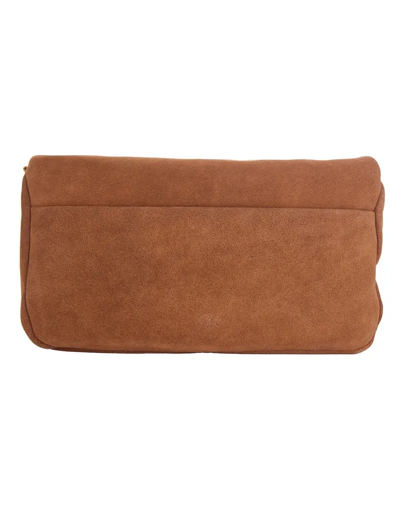 Pinko Women's Baguette Bag Click Soft Brown Brown-Leone-Antique Gold Shoulder Brown/leone-antique Brown