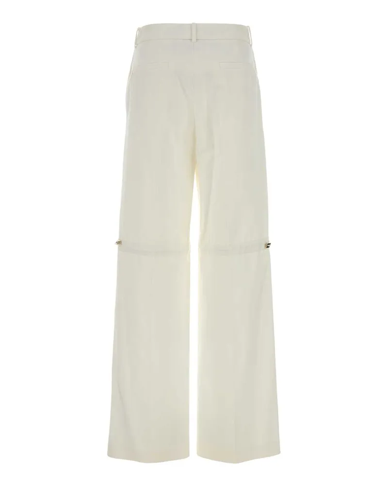 Fendi Fr6711aw7q F0znm White Exterior: Cotton Pantaloni Trousers White