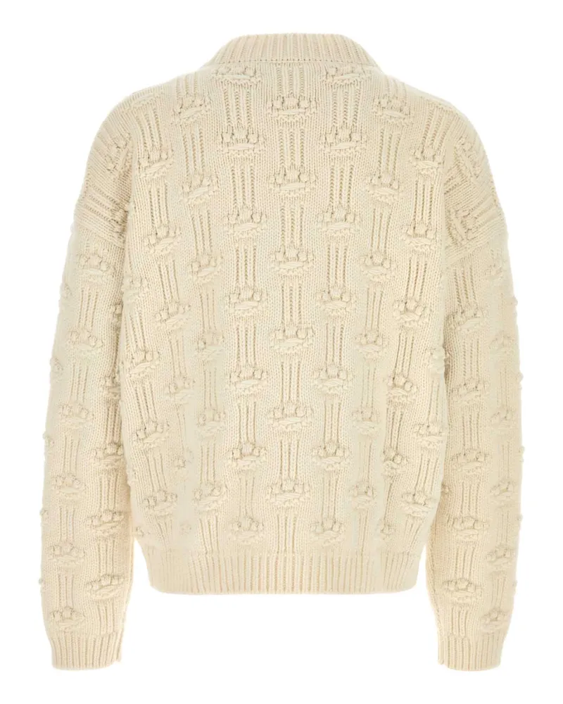 Marni Chunky Knit Cardigan — Beige Beige