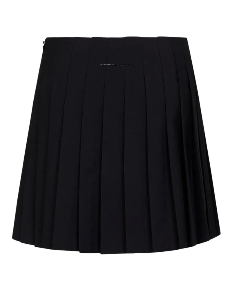 Maison Margiela Pleated Mini Skirt — Black Black