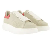 Women's Suede & Leather Platform Sneaker Beige Calfskin
