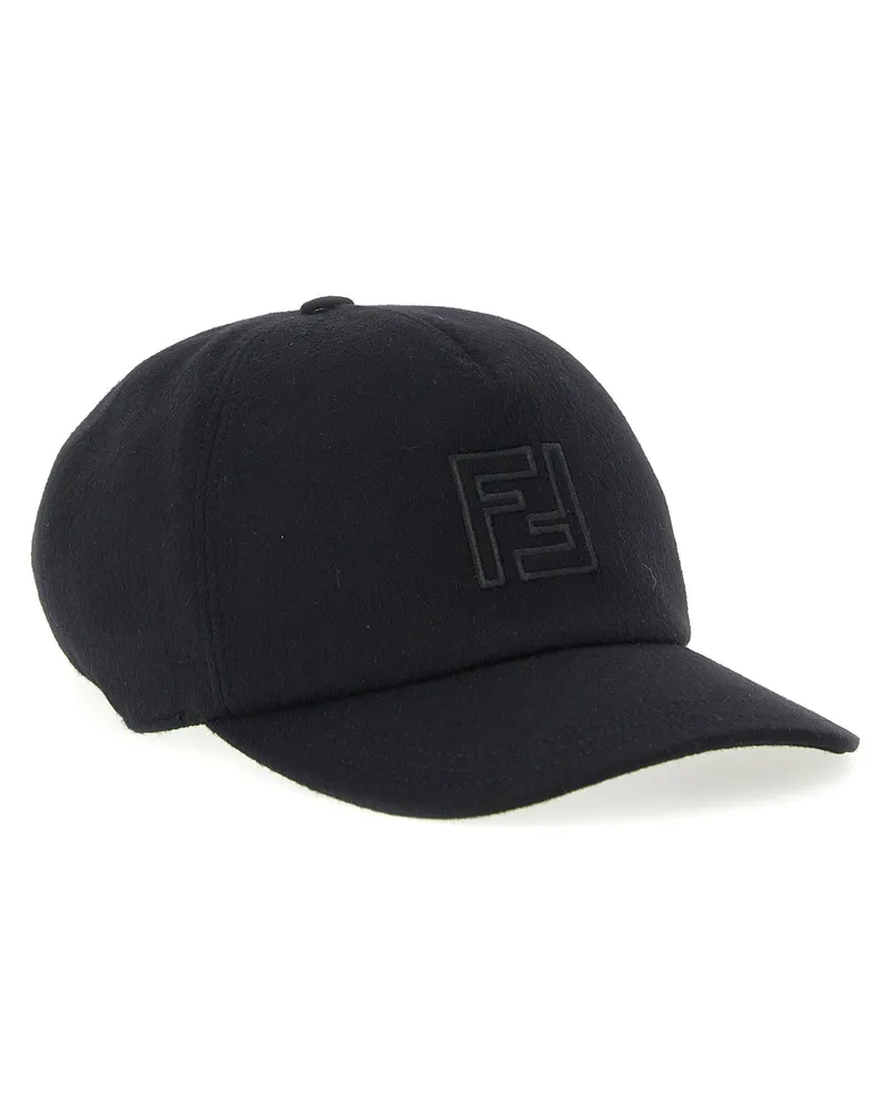 Fendi Wool and Cashmere Blend Baseball Cap — Black Black