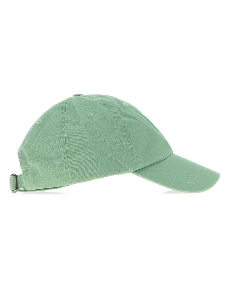 Ralph Lauren Men's Light Grey Cotton Baseball Cap Fadedmint Exterior: Cappelli Hat Green