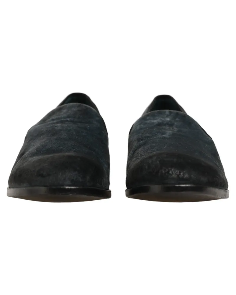 Dolce & Gabbana Suede Slip-On Loafers — Blue Blue