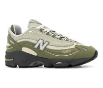 Unisex Multicolor Rubber And Mesh 1000 Sneakers Greengrey