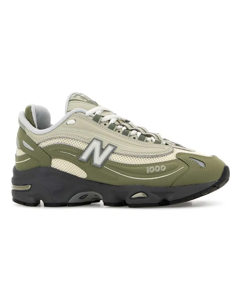New Balance Unisex Multicolor Rubber And Mesh 1000 Sneakers Greengrey Green