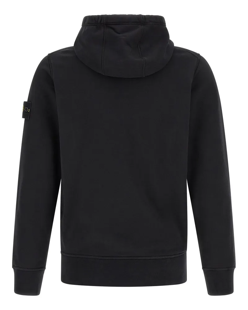 Stone Island Organic Cotton Hoodie — Black Black