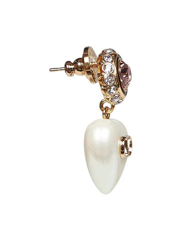 Valentino Garavani VLogo Signature Heart-Pendant Earrings — Gold Gold