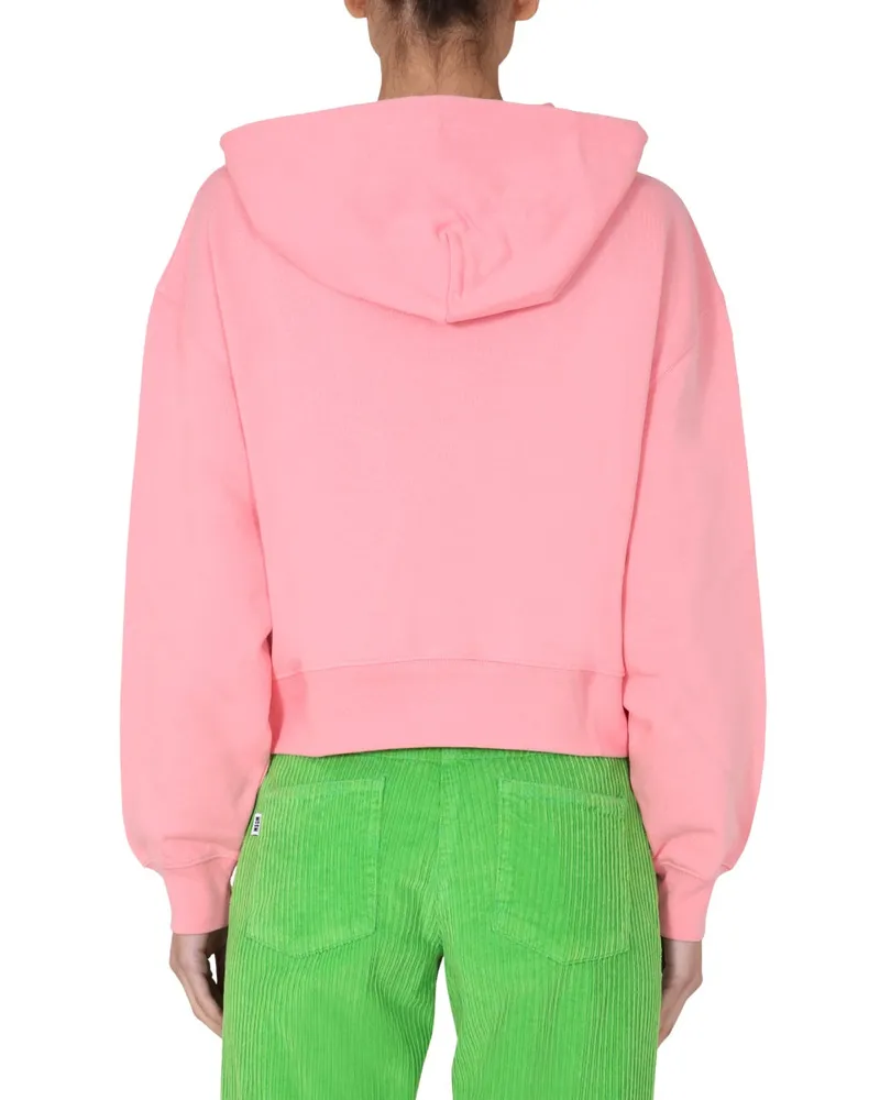MSGM Drawstring Hood Hoodie — Pink Pink