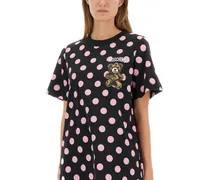 Teddy Polka Dots Dress — Black