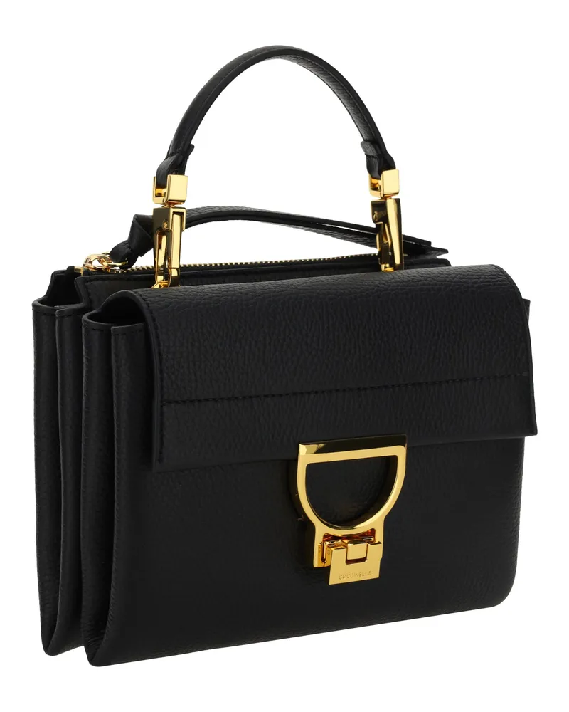 Coccinelle Women's Handbag Arlettis Calfskin Black Calf Leather Handbags Hand Bags Black