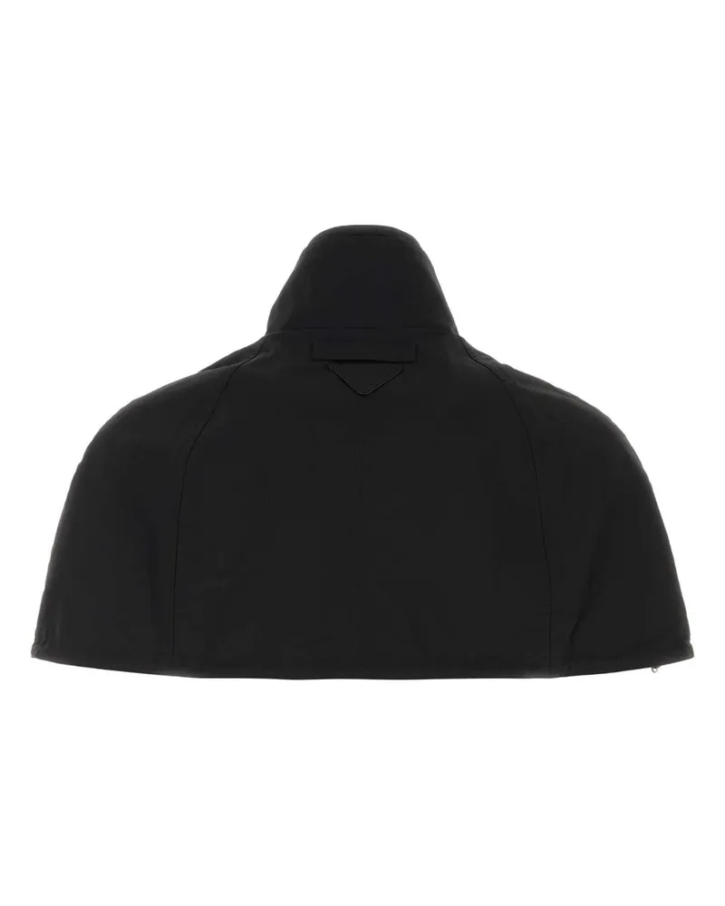 Prada Men's Black Nylon Cape Nero Sciarpe E Foulard Scarfs Black