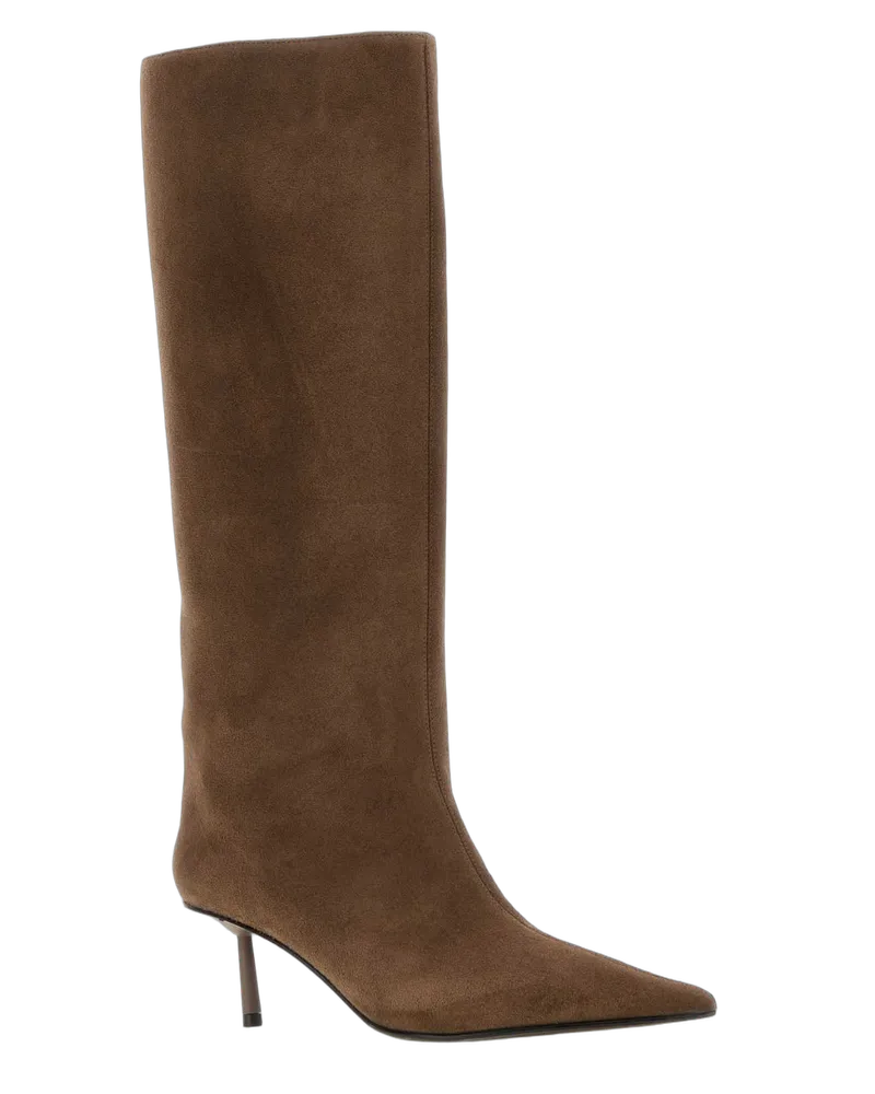 Le Silla Women's Mud Suede Bella Boots Beige Scarpe Con Tacco High Heel Shoes Beige
