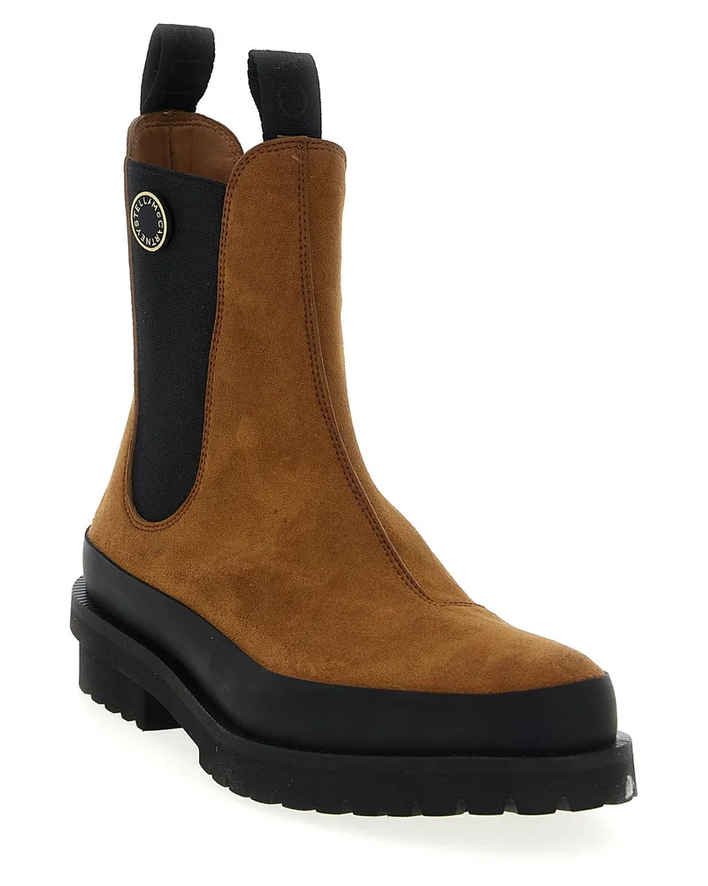 Stella McCartney Suede Chelsea Boot — Caramel Caramel