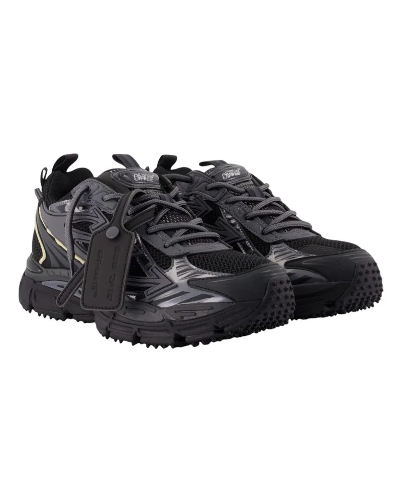 OFF-WHITE Men's Be Right Back Sneakers - Off White Synthetic Black Shoes Black
