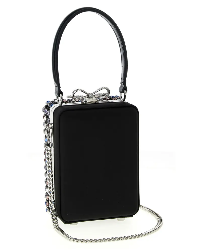 Self-Portrait Women's Crystal-Embellished Top Handle Bag Multicolor Polyester Elastane Multicolor