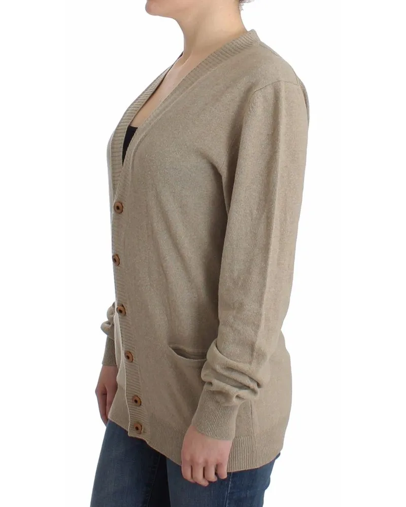 Ermanno Scervino Women's Beige Rayon Cardigan Clothing Beige