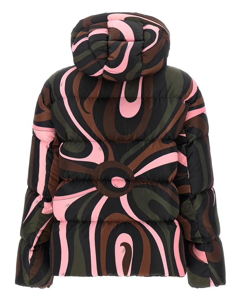 Emilio Pucci Marmo Down Jacket — Multicolor Multicolor