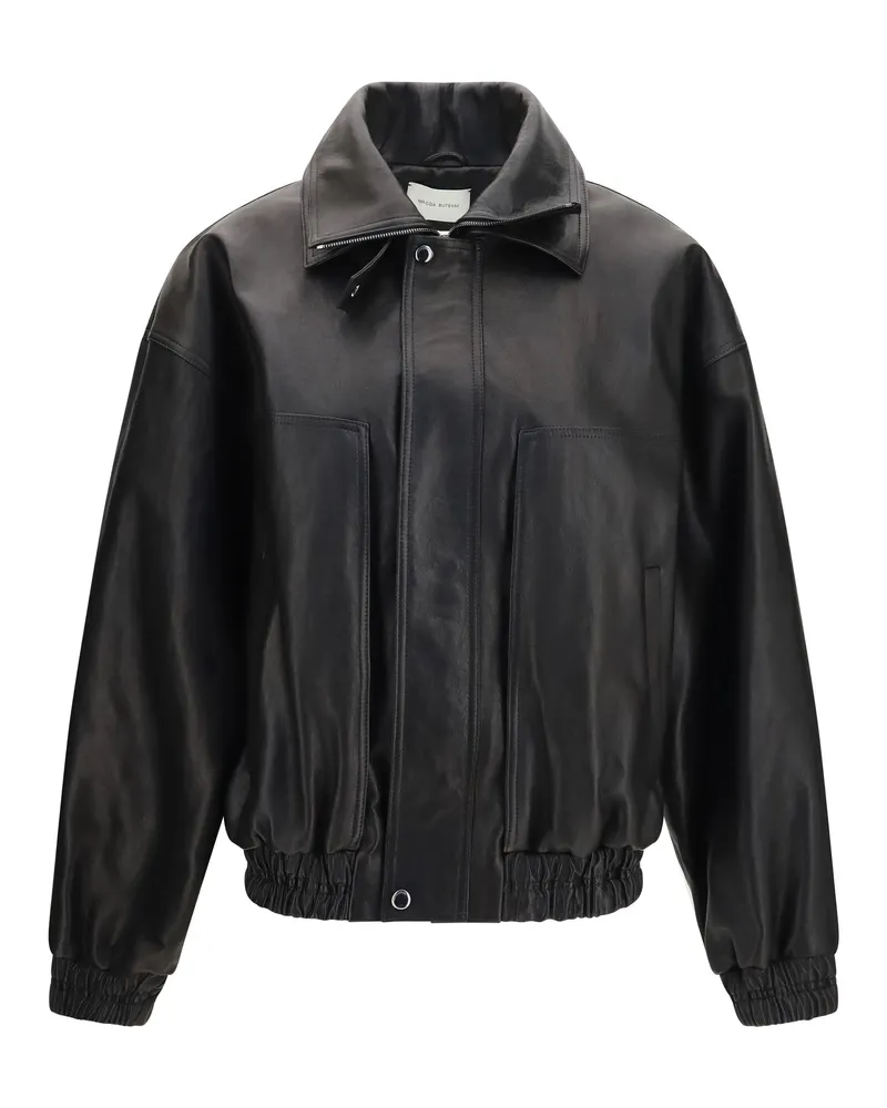 Magda Butrym Sheep Leather Jacket — Black Black