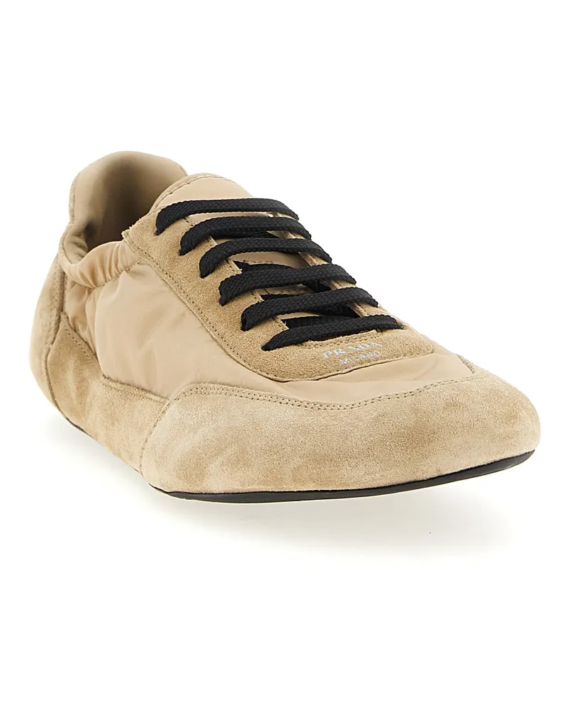 Prada Collapse Sneaker — Beige Beige