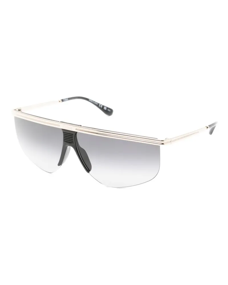 Chloé Shield Frame Sunglasses — Black Black