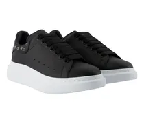 Men's Oversized Platform Leather Sneaker Black Calfskin