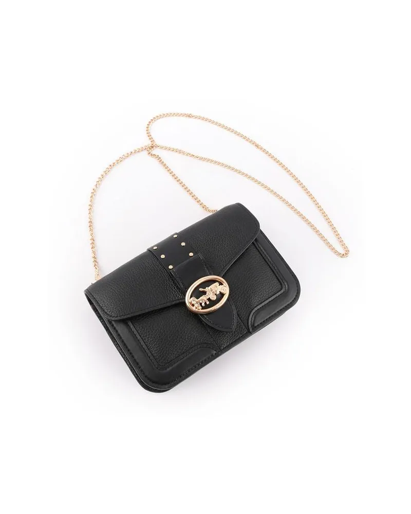 Coach Women's Crossbody Bag Gold-Black Leather Crossbody-bags Black