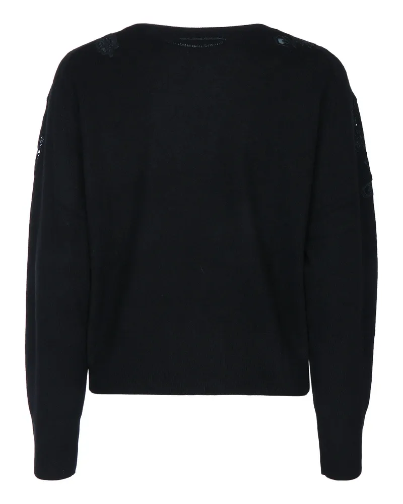 Ermanno Scervino Giro Pizzo Sweater — Black Black