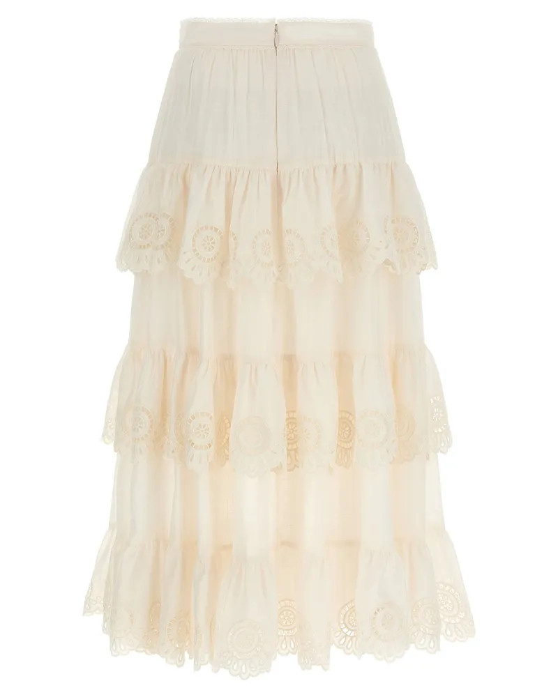 Zimmermann Lucky Skirt — Cream Cream