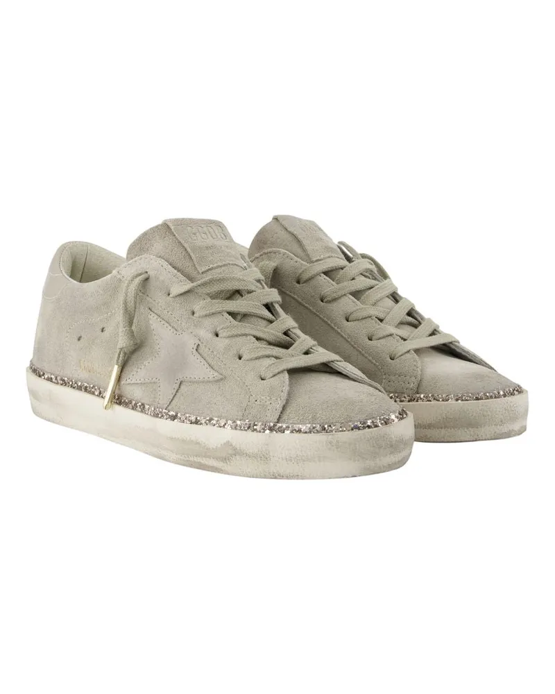 Golden Goose Women's Super Star Sneakers -  Leather Multicolor Calfskin Shoes Beige