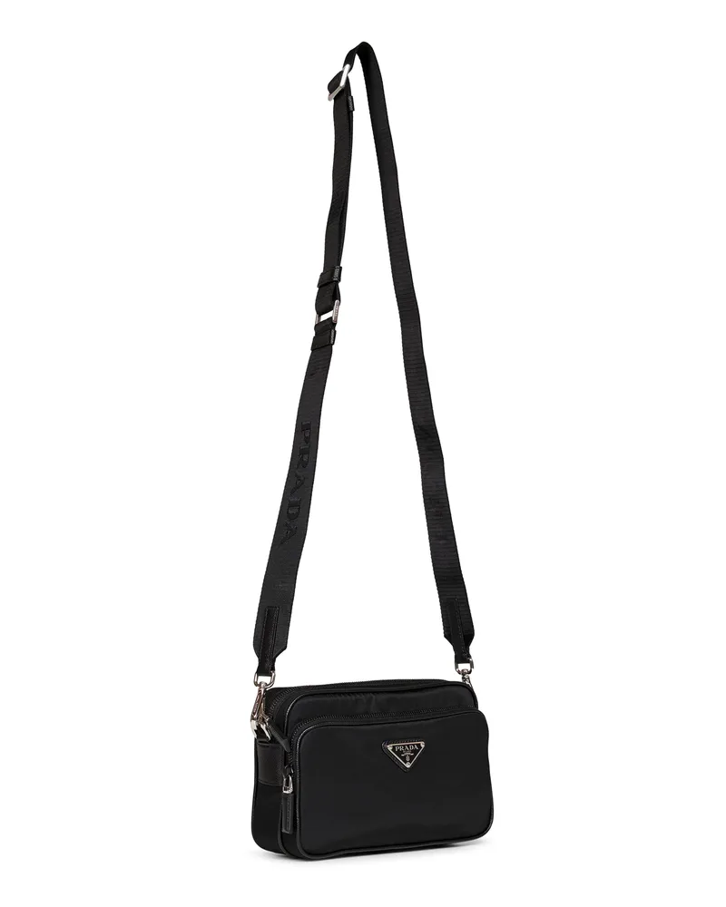 Prada Men's Crossbody Bag Black Recycled Polyamide Shoulder Black