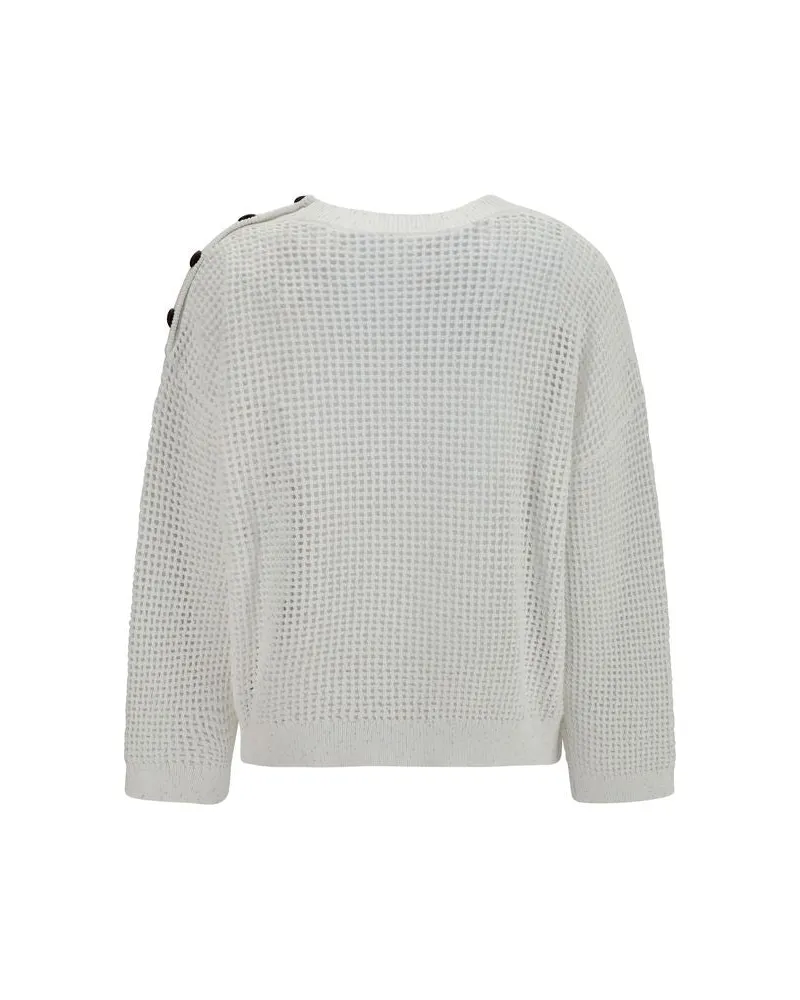 Brunello Cucinelli Women White Cotton Sweatshirt Clothing White