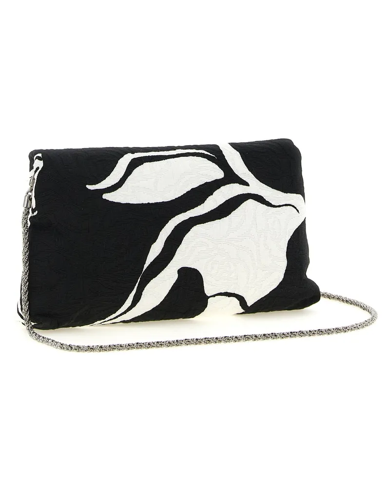 Dries van Noten Jacquard Graphic Clutch — Black Black
